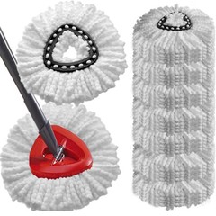 Compatible with Triangle Spin Mop microfiber mop refill for 360-degree Spin Mop