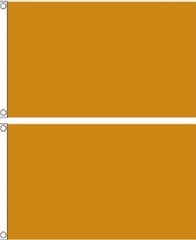 (2 pack lot) 2×3 Gold Solid Plain Blank Color Flag 2’x3′ Banner Grommets