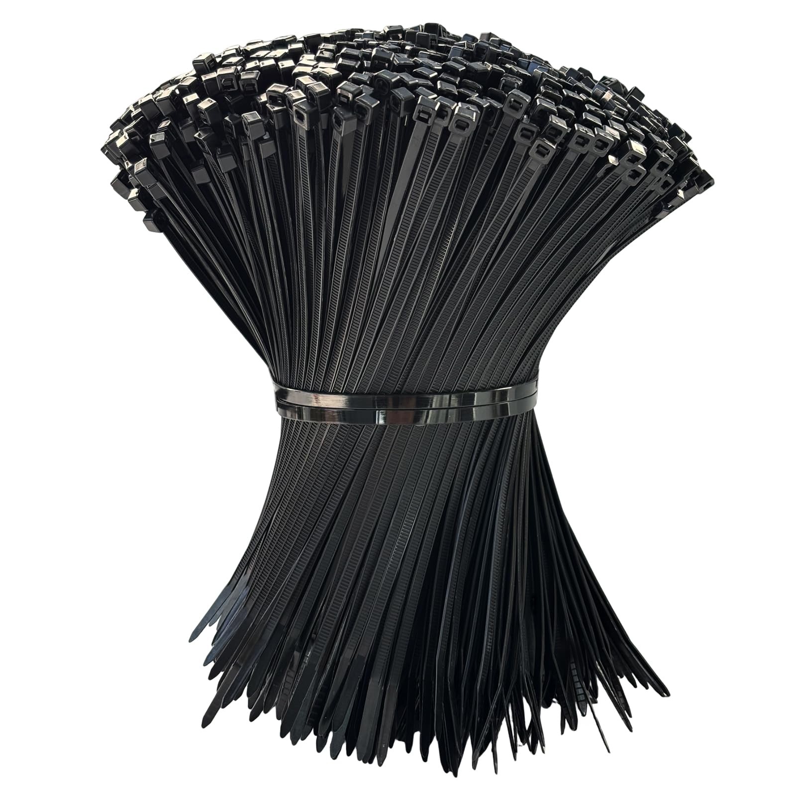 150 Pack Zip Ties 8 Inch Black, 40Lbs Tensile Strength, Premium Nylon Black gallery