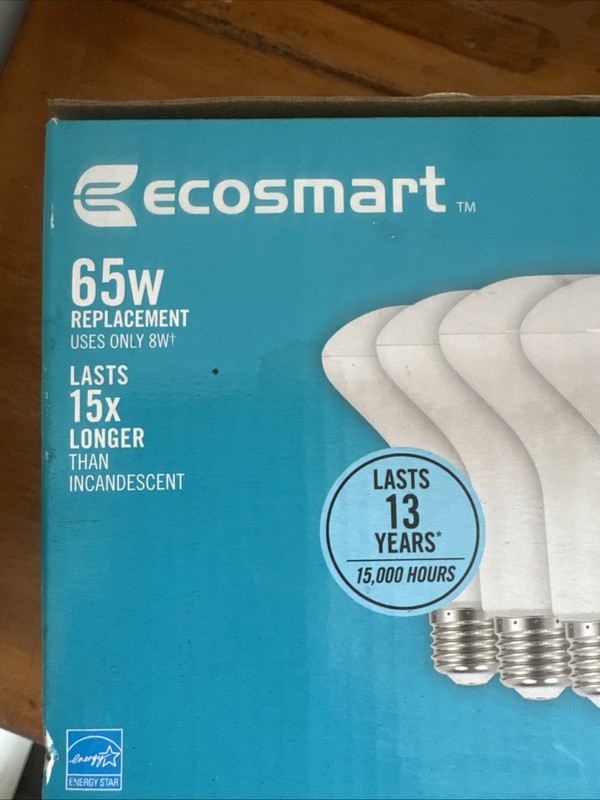 EcoSmart 65-Watt Equivalent BR30 Dimmable LED Light Bulb Bright White (6-Pack) gallery