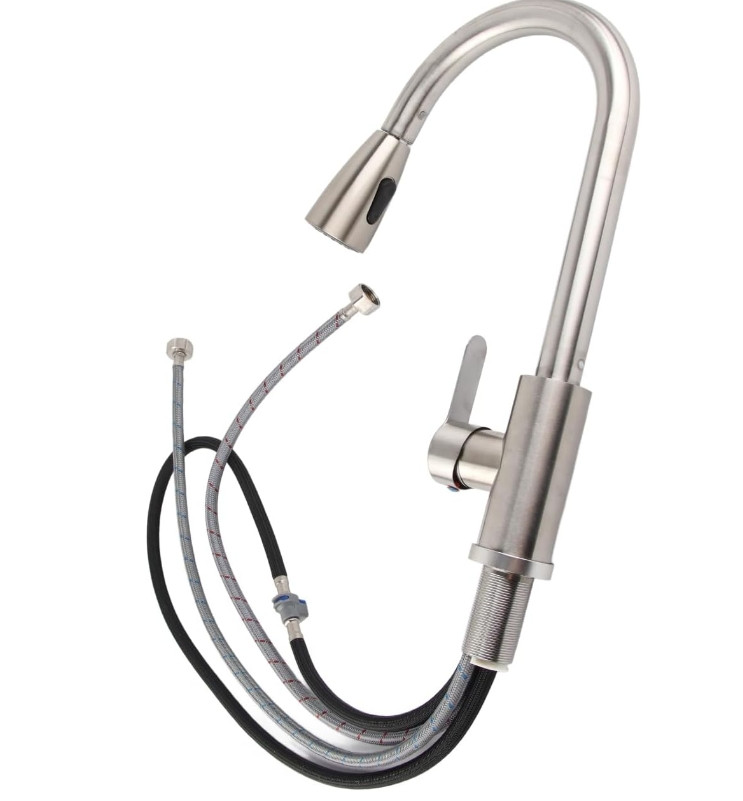 Kitchen Faucet with Sprayer Pull Down Single Handle Sink Mixer Stainless Steel gallery