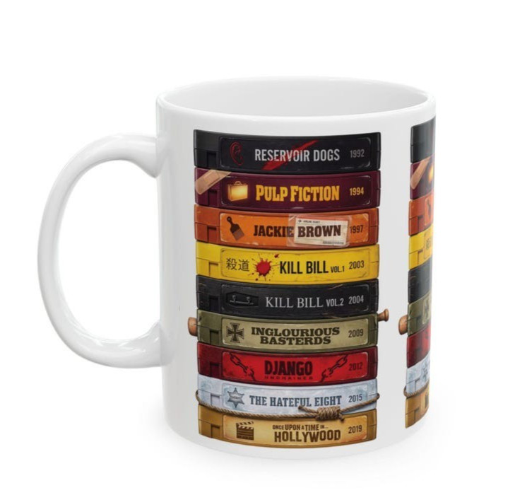 Quentin Tarantino VHS Collection Inspired Coffee Mug -Cinema Legend Edition 11oz gallery