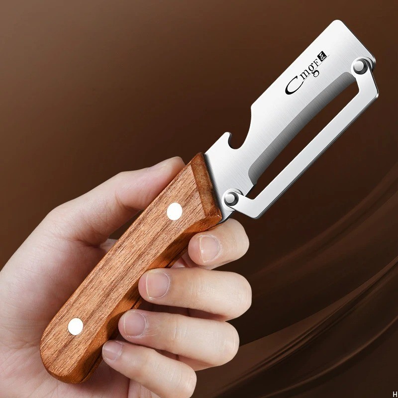 Wooden Vegetable Peeler Multi Function Kitchen Fruit Carrot Orange gallery