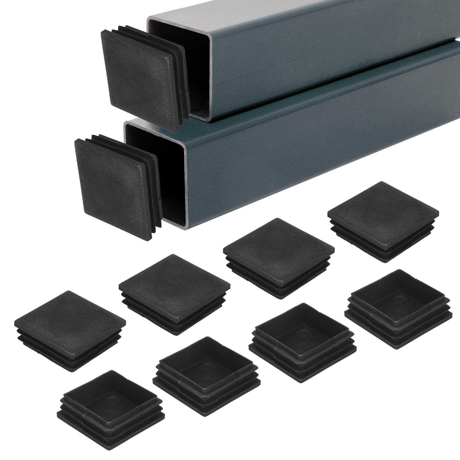 30-Pack Square Tubing End Caps, 1.8Inch/45mm Plastic Tube Plugs [Black] gallery