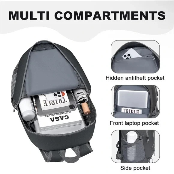 Backpack - Ultra Lightweight Packable Backpack for Travel Camping, BLACK 4