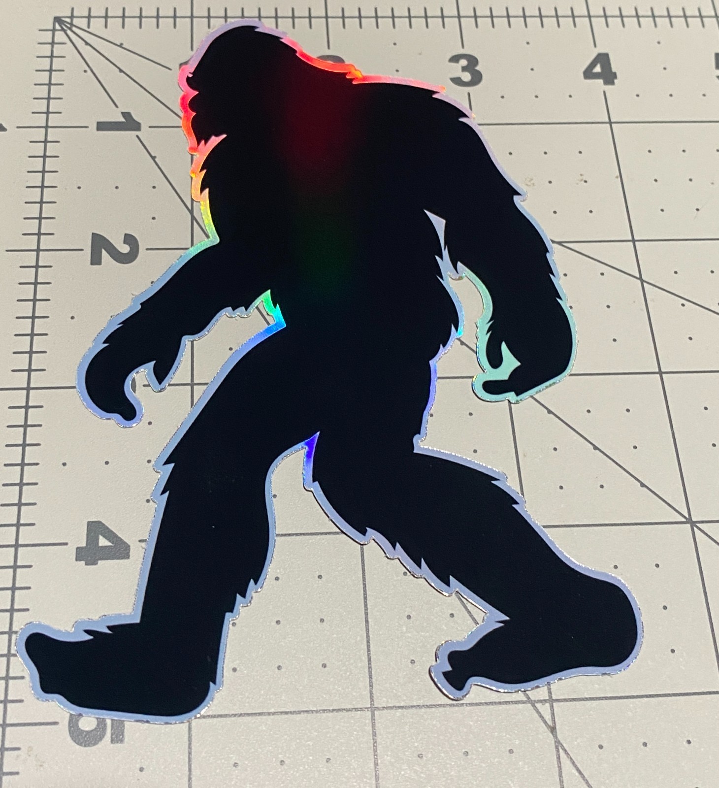 Sasquatch Vinyl Die Cut Decal Sticker Bigfoot Yeti Cryptid Waterproof Holographi gallery