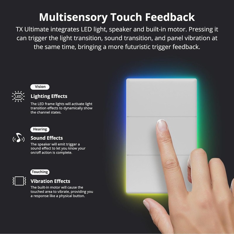 SONOFF TX Smart Light Switch, LED Backlight, 2.4GHz WiFi Smart Touch Wall Switch gallery