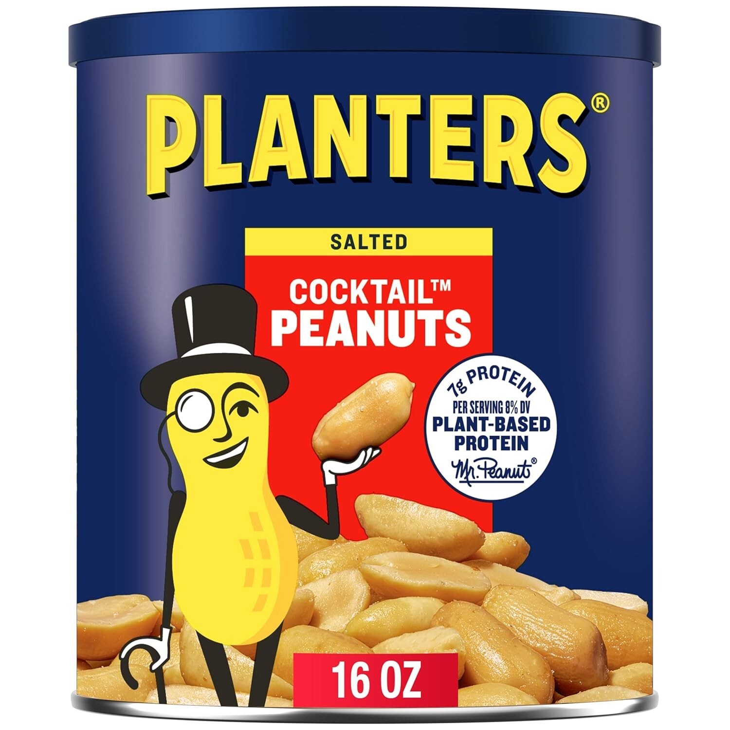 PLANTERS Salted Cocktail Peanuts, Party Snacks, Plant Based Protein 16oz 1 gallery