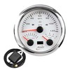 85mm 3-3/8" 3in1 Speedometer - 120 MPH 3-in-1 with Tachometer & Fuel White gallery