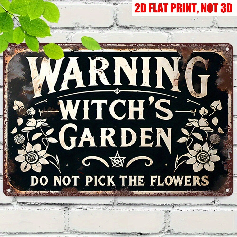 Warning Signs Do not Pick The Flowers Metal Sign Decorative Vintage Look 8x12in gallery