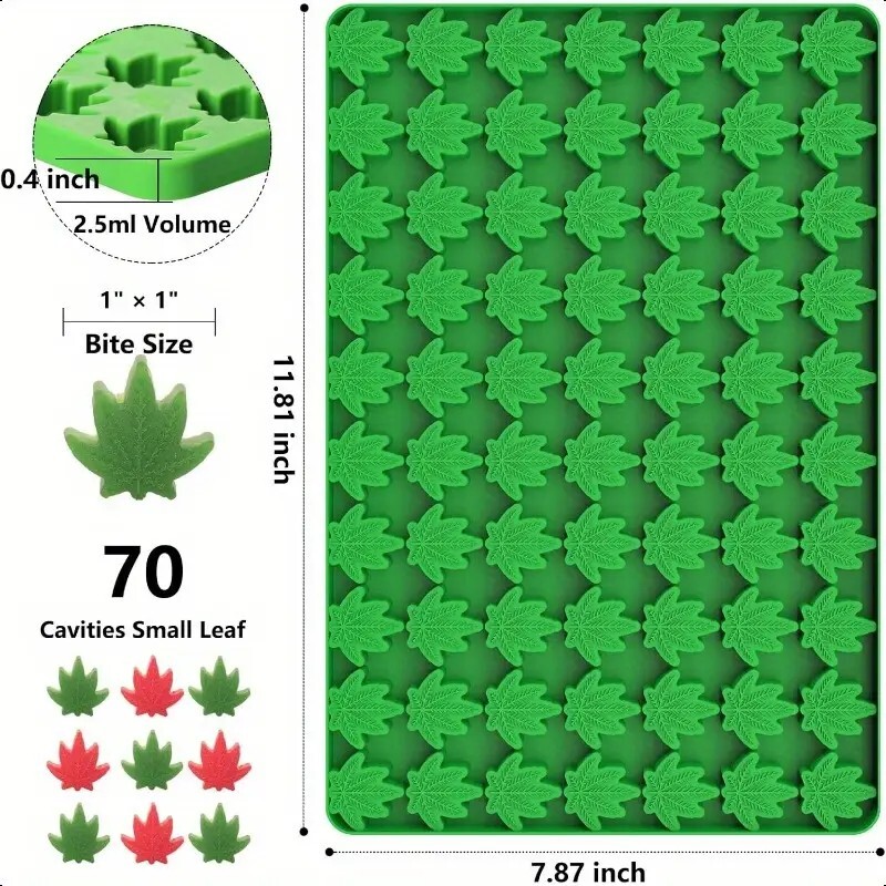 Marijuana Cannabis Hemp Leaf Silicone Molds Candy Weed Pot Mold Chocolate Gummy gallery