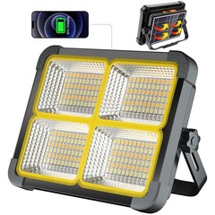 100W Rechargeable Work Light, 12000mAh Solar Work Lights, 336 LEDs Flood Ligh…