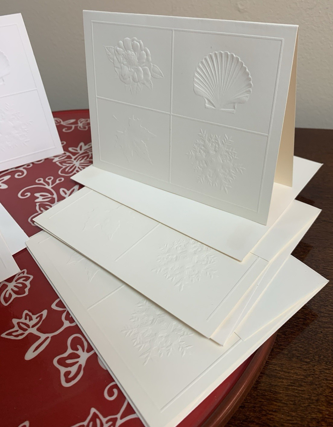 Four Seasons Winter Spring Summer Fall Embossed Blank Note Cards - Set of 5 gallery