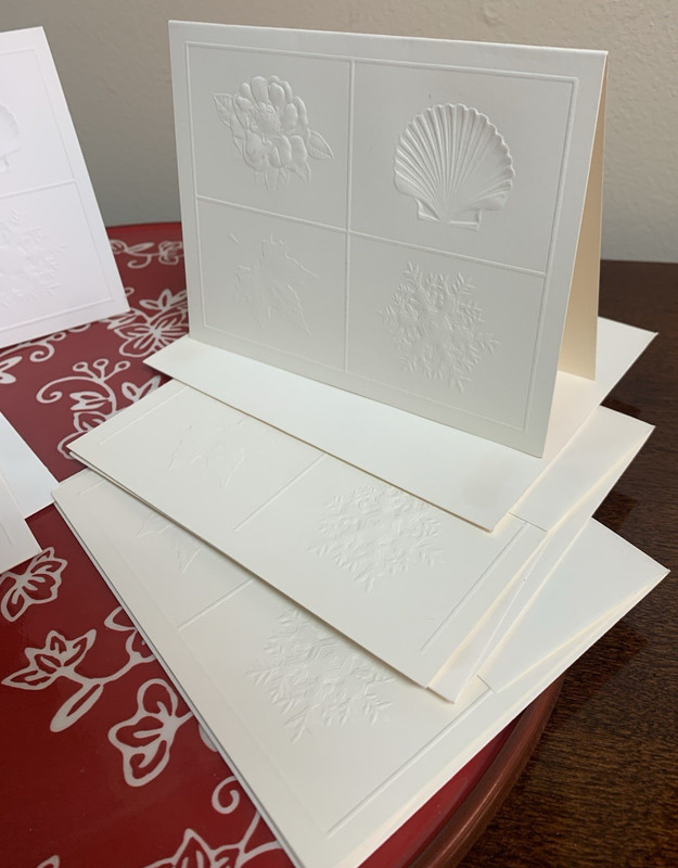 Four Seasons Winter Spring Summer Fall Embossed Blank Note Cards - Set of 5 gallery