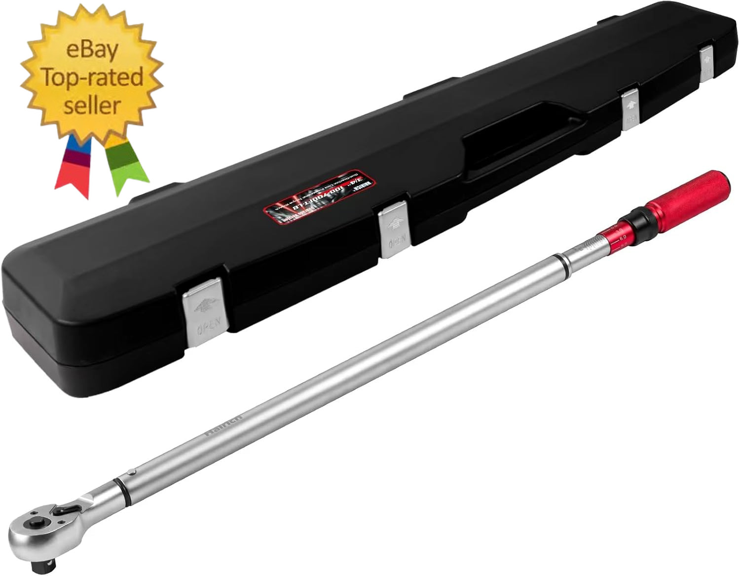 3/4-Inch Drive Click Torque Wrench, Dual-Direction Adjustable 48 Tooth 100-700Ft gallery