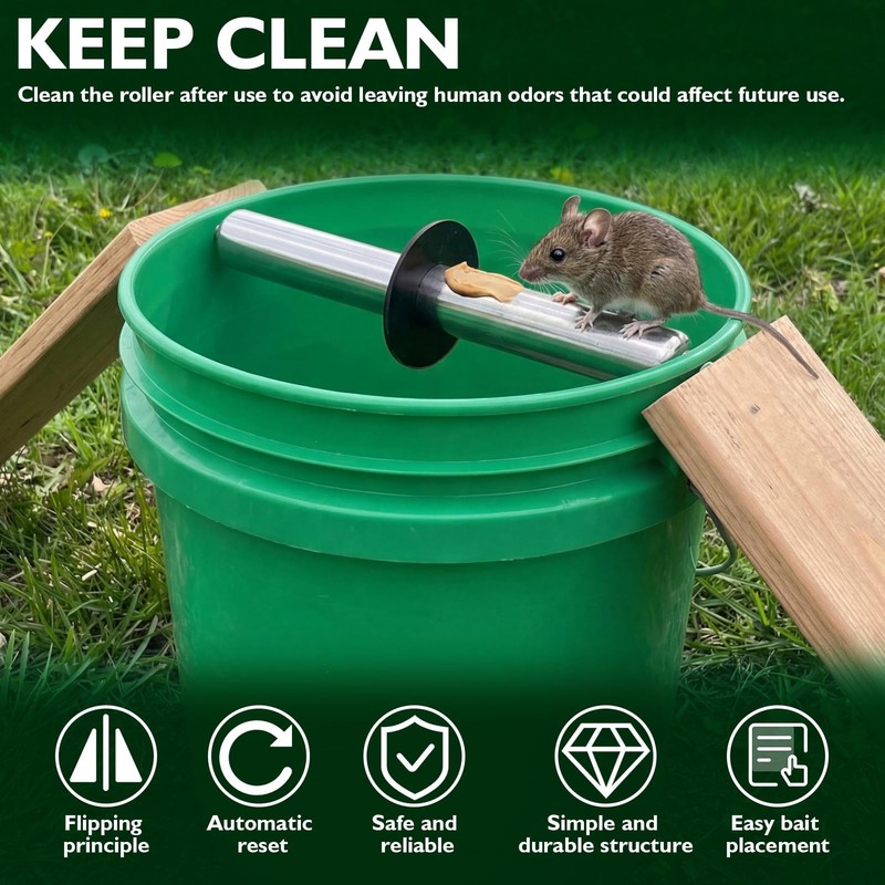 2 Pack Humane Mouse Trap Spin Roller with Original Ring Live Catch and Releas... gallery