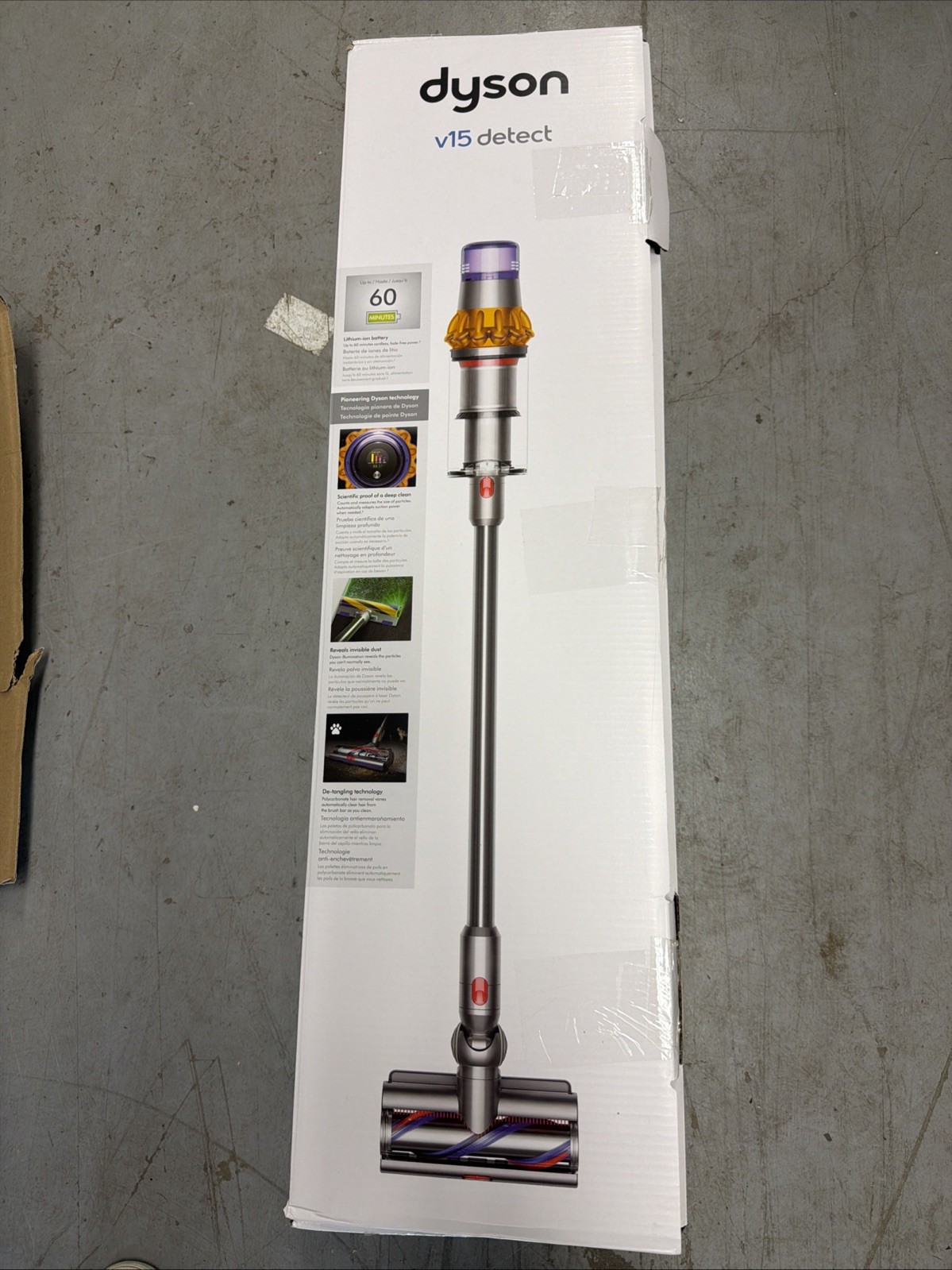 Dyson V15 Detect Cordless Stick Vacuum Cleaner - Yellow/Nickel - COMPLETE SET gallery