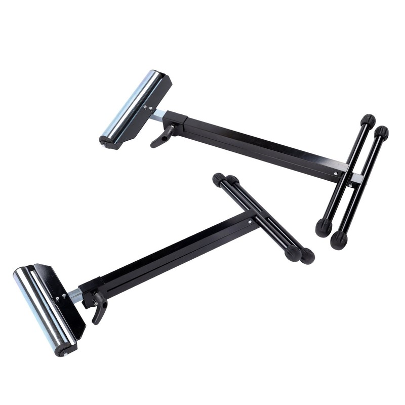 2PCS Roller Support Stand 132 Lbs Load Capacity, 26-3/4" to 42-1/5" Black gallery