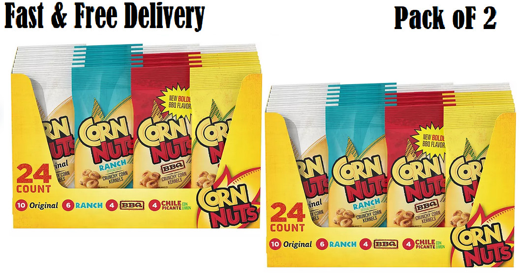 2-PACK Corn Nuts Mixed Crunchy Corn Snacks Variety Pack (1.7 oz., 24 pk.) gallery