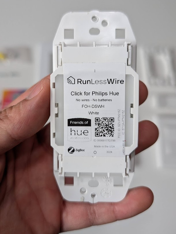 RunLessWire Click for Philips Hue Battery-Free Light Switch 3-Pack + Bridge gallery
