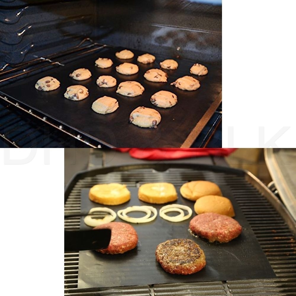 Miracle Grilling Mat Set Of 2 Non-Stick Grill Mats BBQ Bar B Que Barbeque Two gallery