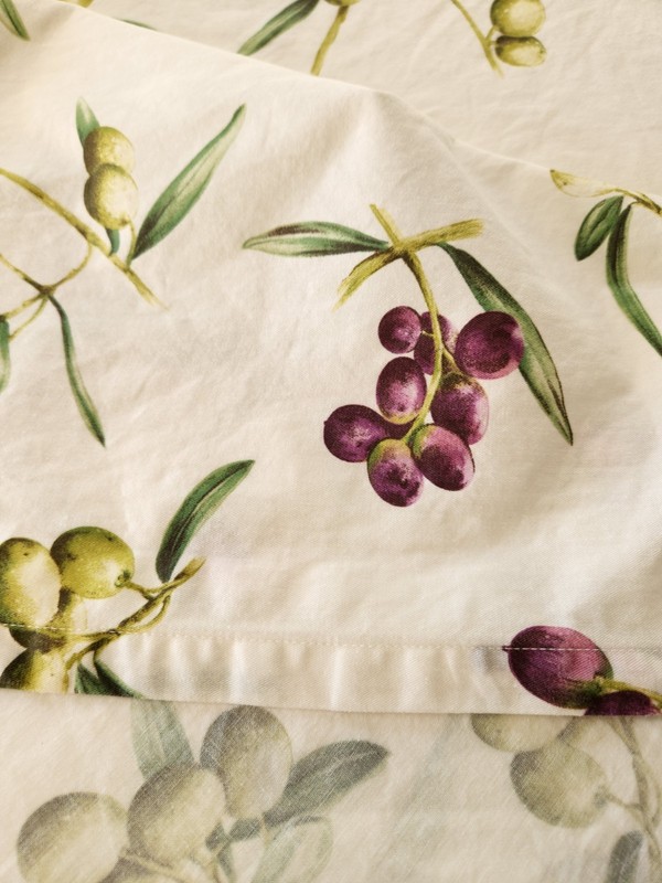 Mirabello Tablecloth Cotton Olives 63" x 90 Made in Italy gallery