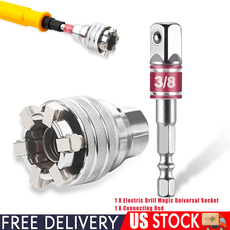 Wrench Torque Ratchet Adapter Universal Sleeve Adjustable Head Spanner Socket gallery