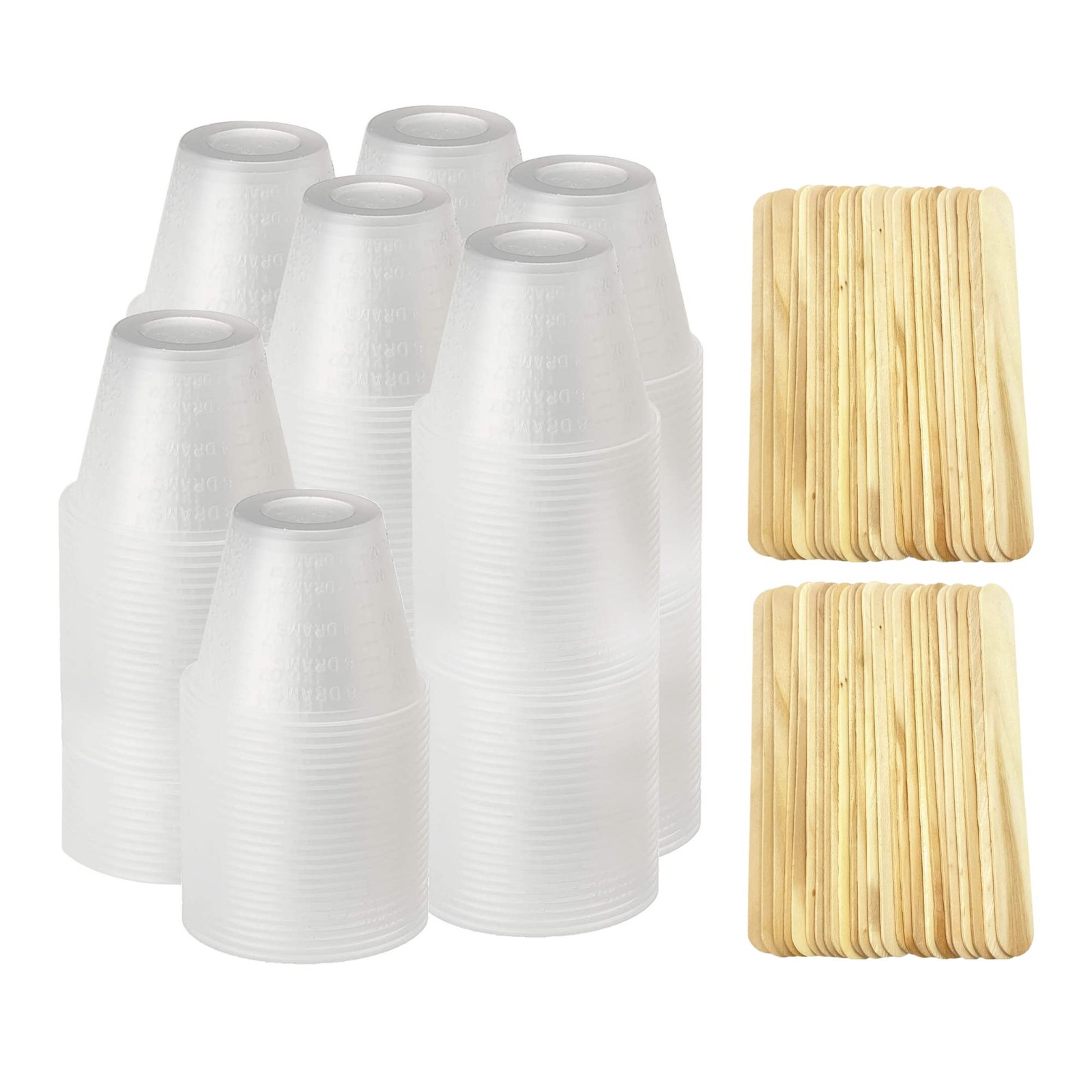 1 Oz (30ml) Polypropylene Mixing Cups Set with 200 Birchwood Mixing Sticks - ... gallery