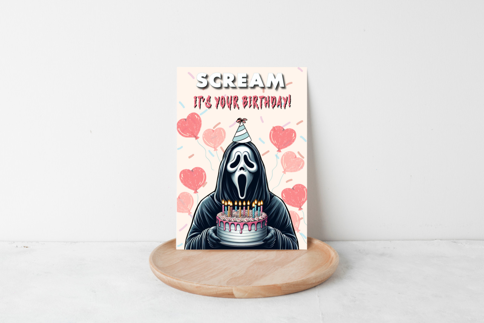 SCREAM Movie Ghostface Birthday Card 5x7in gallery
