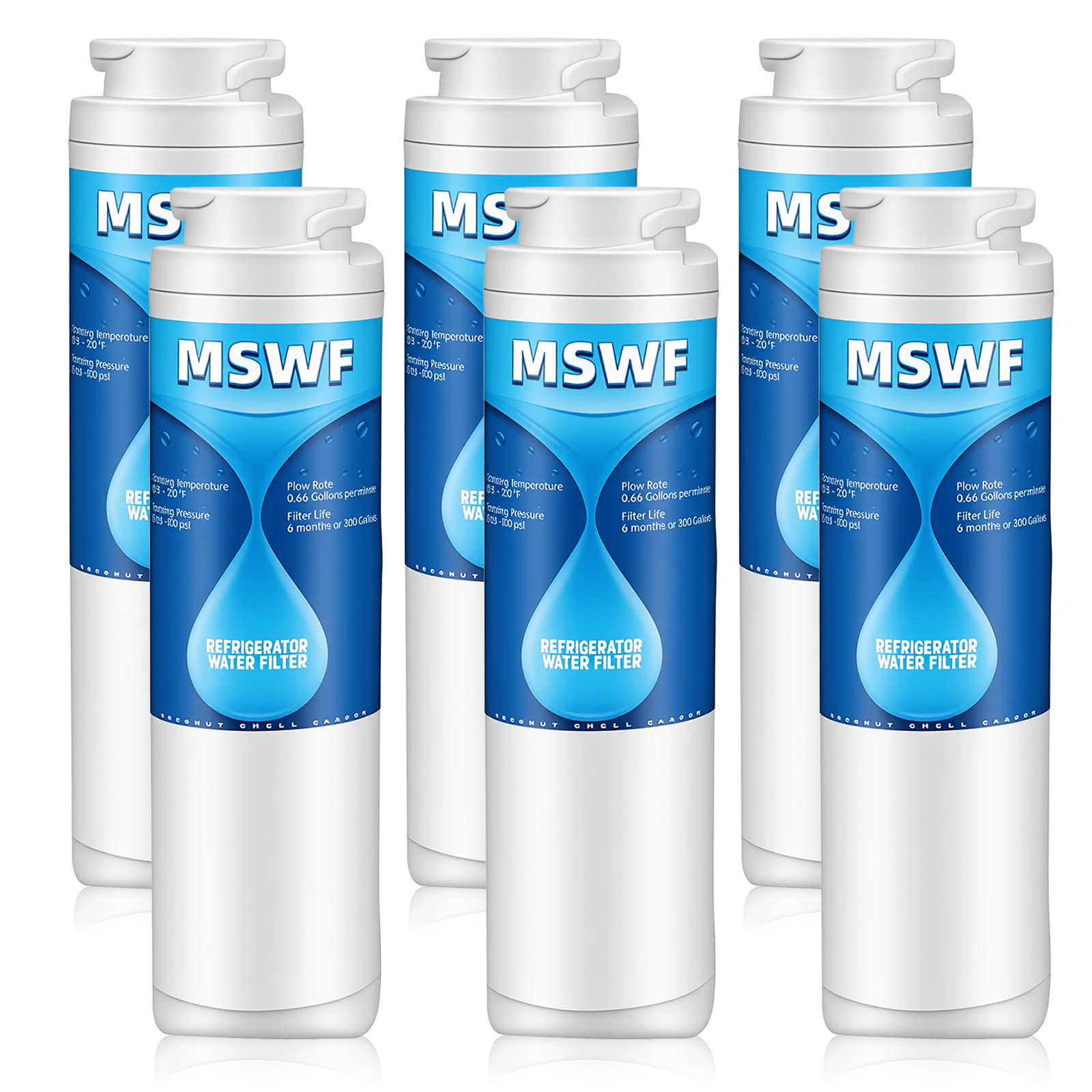6 PACK Fit For GE MSWF Smartwater 101820A RWF1500A Water Filter Cartridge gallery