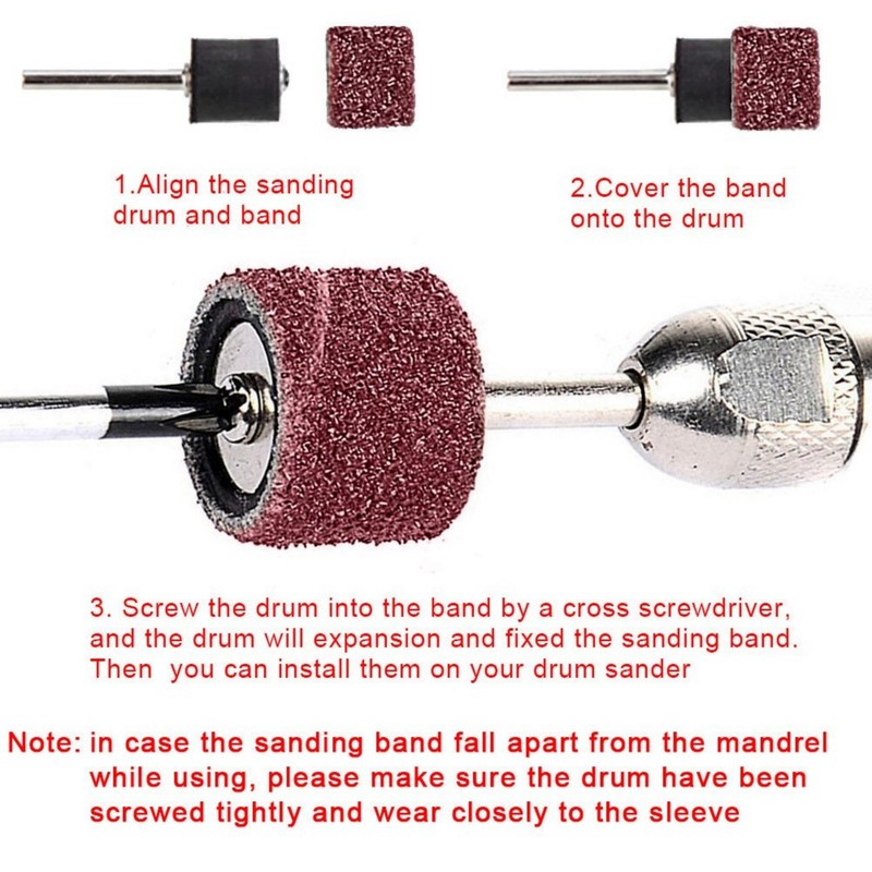 Sanding Drum Kit 384Pcs Sanding Sleeves with Mandrels for Dremel Rotary Tool gallery
