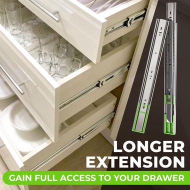 5 Pairs 12"-24" Soft Close Drawer Slides Ball Bearing Full Extension Value Pack gallery