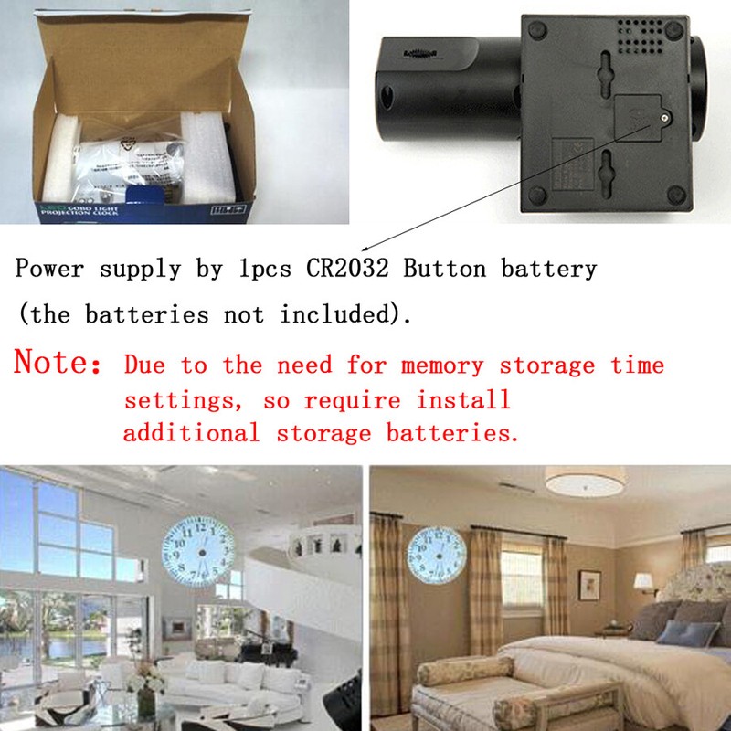 Multifunction Analog LED Digital Light Home Wall Projection Projector Time Clock gallery