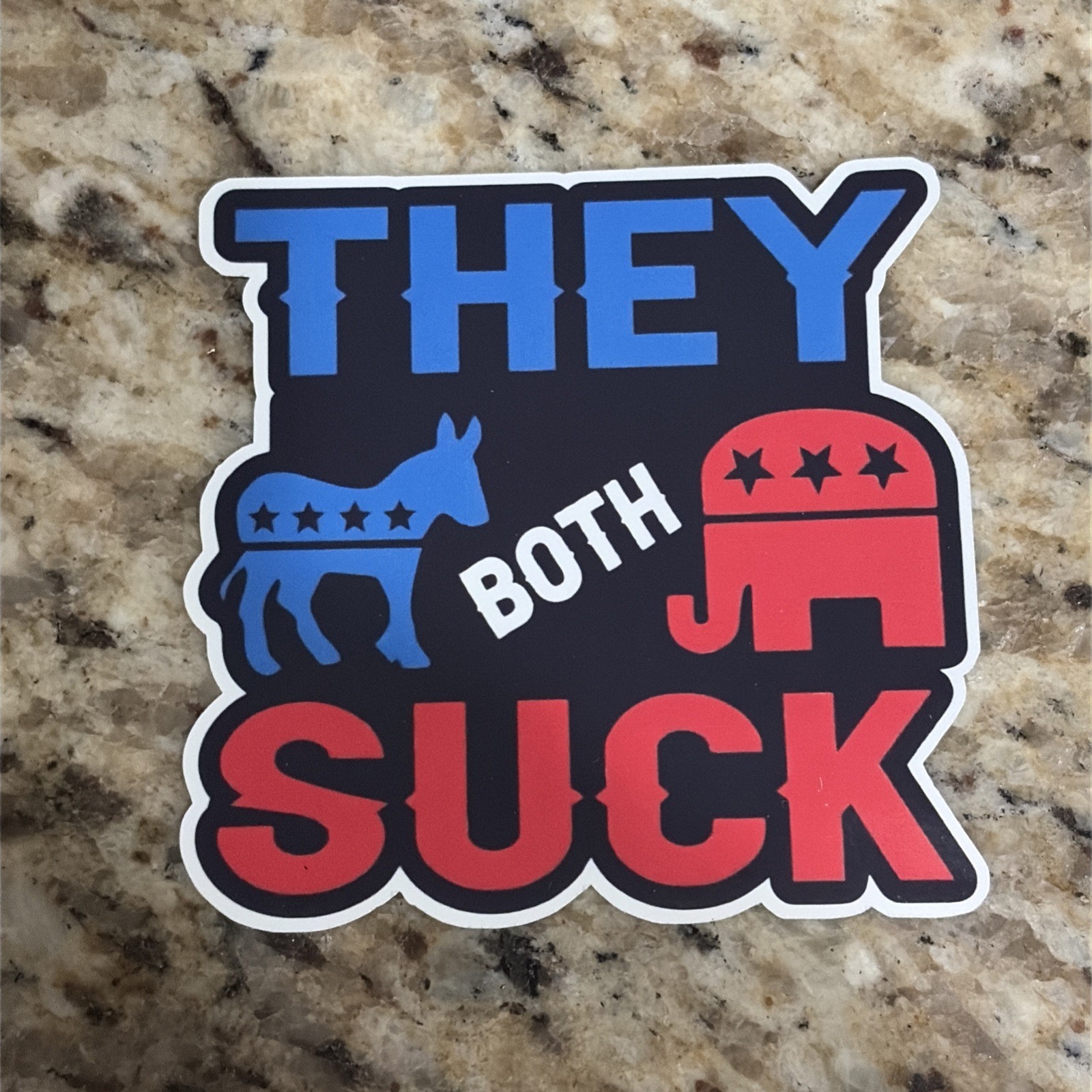 They Both Suck Sticker Libertarian Anti Democrat Republican gallery