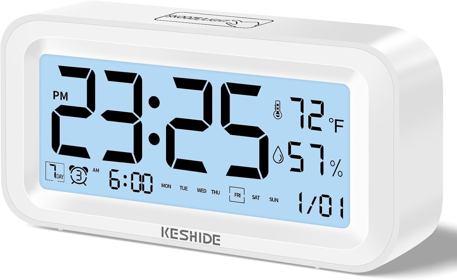 Battery Operated Digital Clock: Cordless Small Alarm Clock for Bedroom Travel... gallery