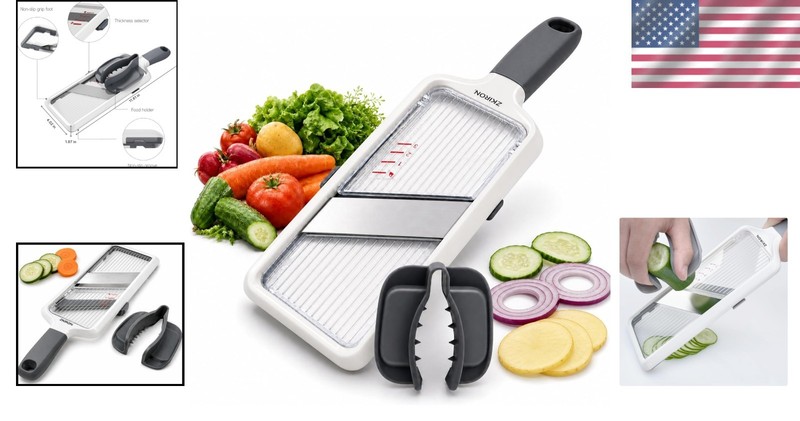 Professional Mandoline Slicer with Adjustable Thickness - Ideal for Kitchen Prep gallery