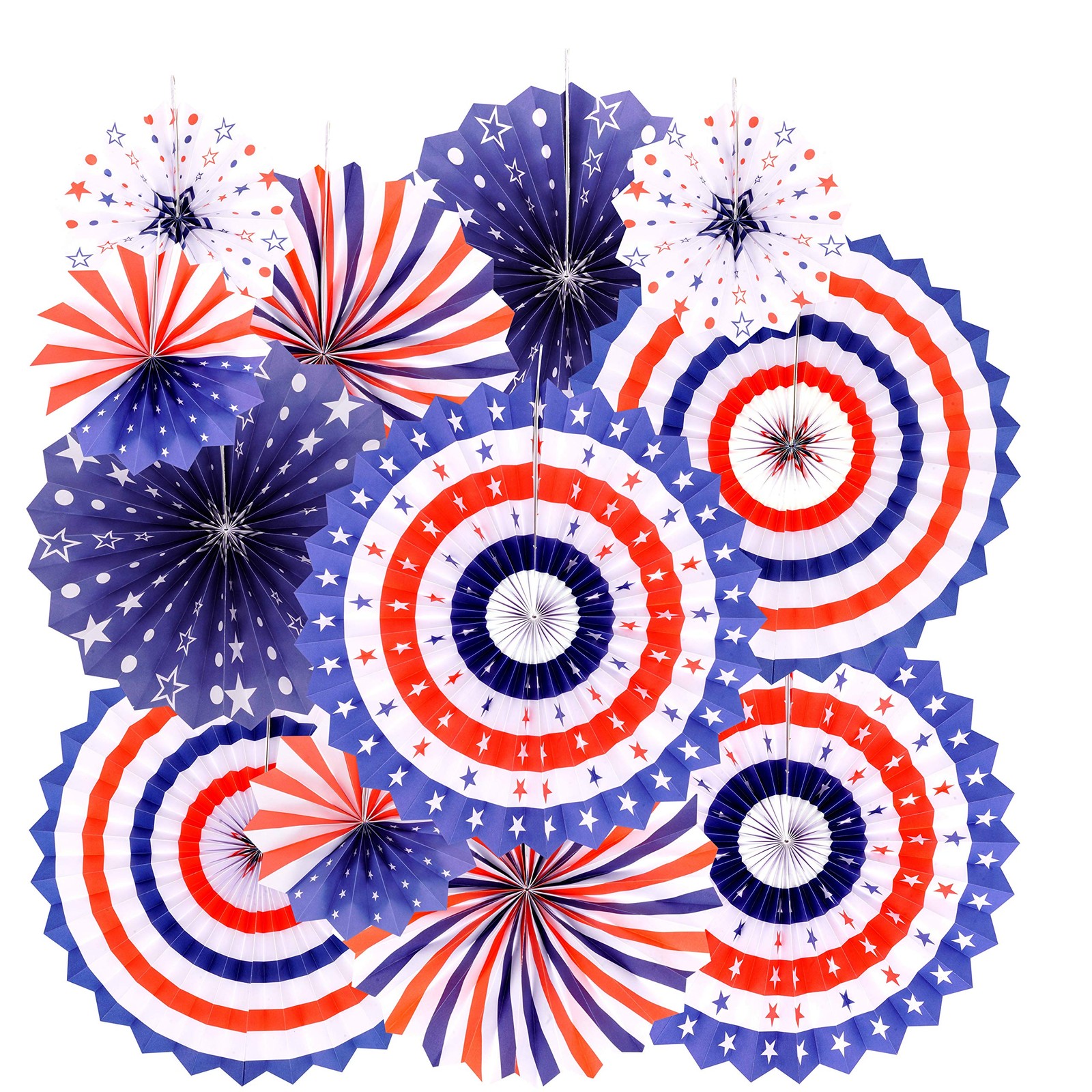 Independence Day Party Hanging Paper Fans Decorations -National Day Patriotic... gallery