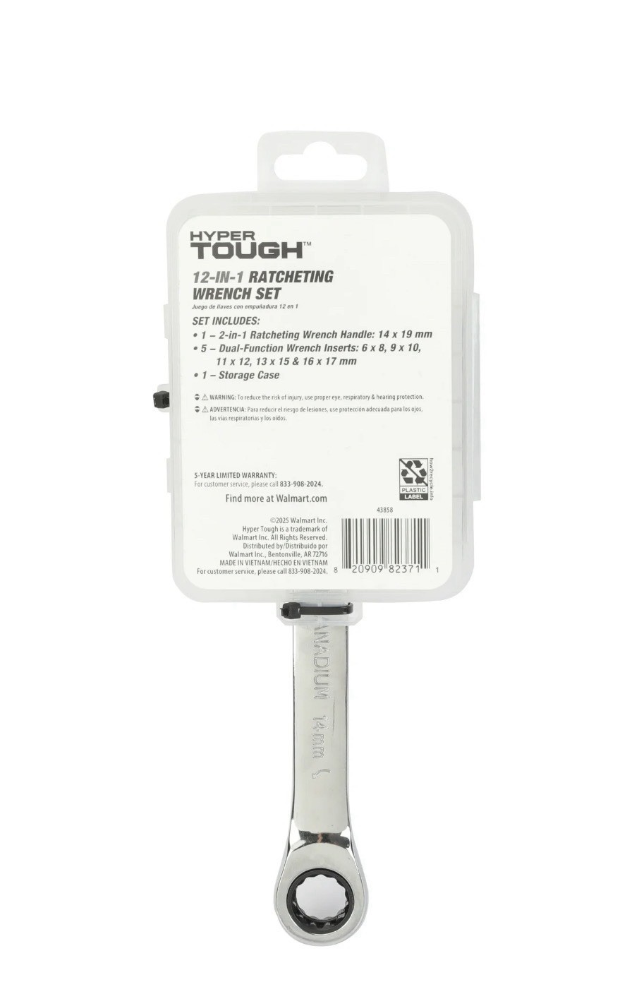 NEW Hyper tough 7pc 12-in-1 Ratcheting Metric Box Wrench gallery