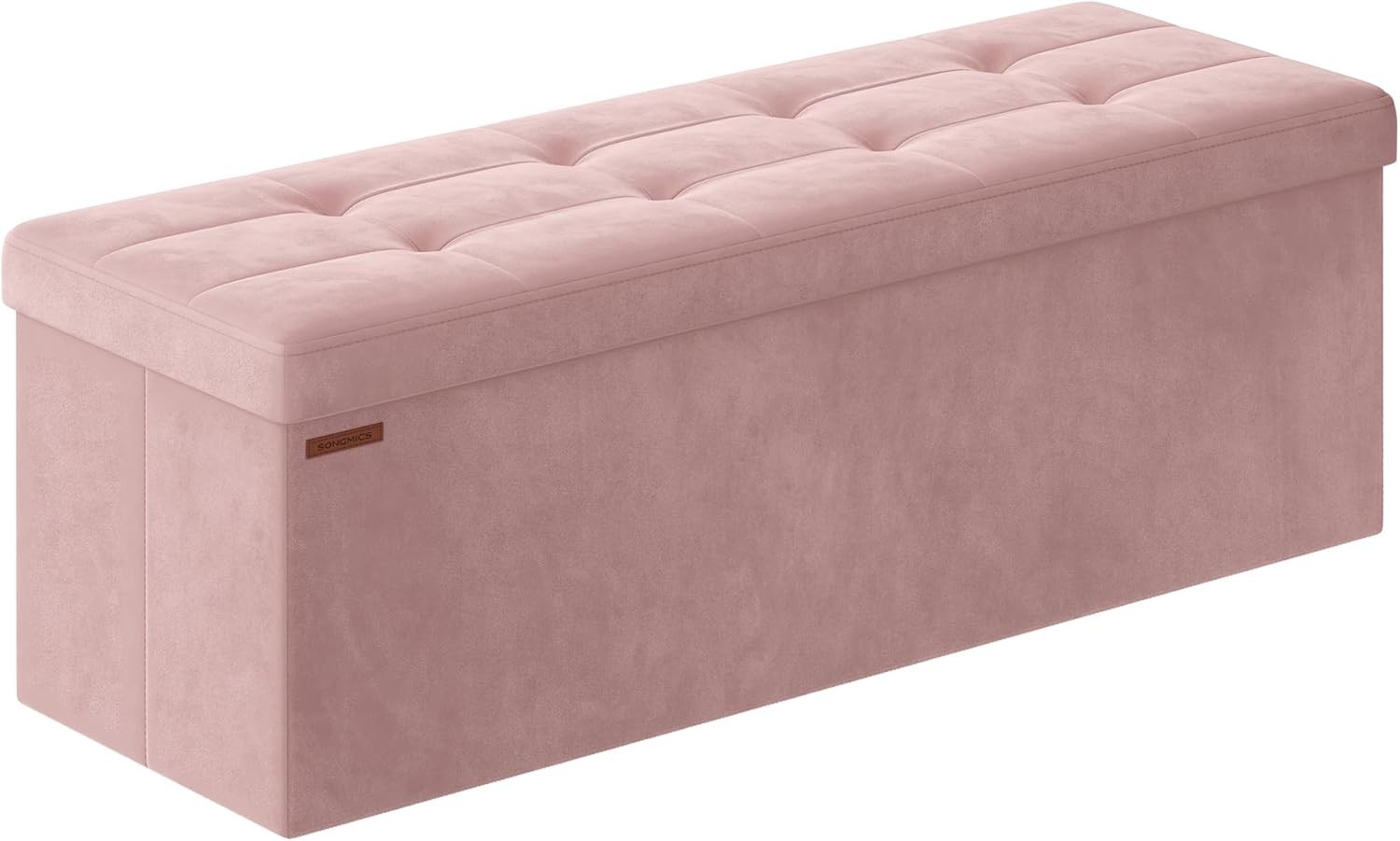 Storage Ottoman Bench Foldable Footrest 15x43x15in End of Bed Chest Load 660lb gallery