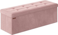 Storage Ottoman Bench Foldable Footrest 15x43x15in End of Bed Chest Load 660lb