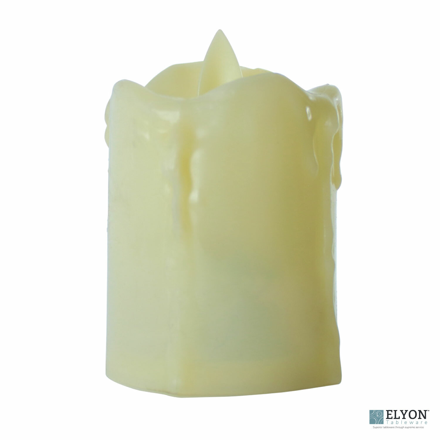 LED Flameless Short Dripping Pillar Flicker Candles, 12 Pack, Ivory gallery