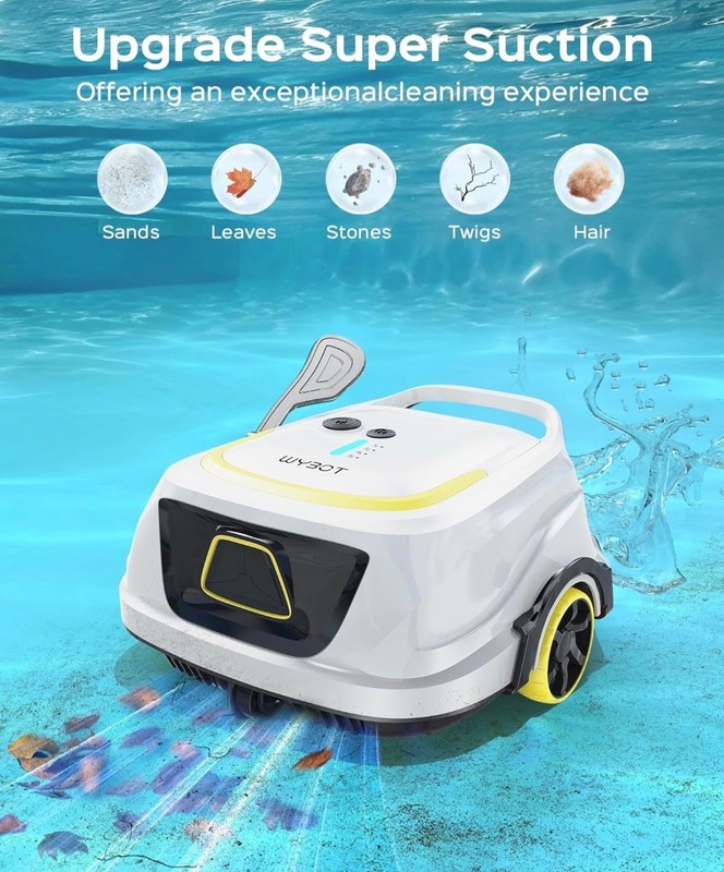 A1 Robotic Pool Cleaner Dual Layer Filtration, 120-Min Runtime,Powerful Cordless gallery