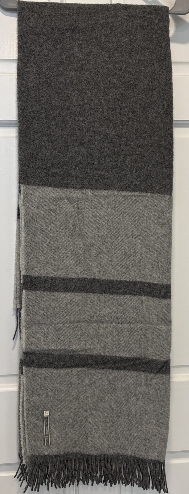 Alicia Adams Alpaca Throw Blanket Gray Stripe 50x60 Wool Blend gallery