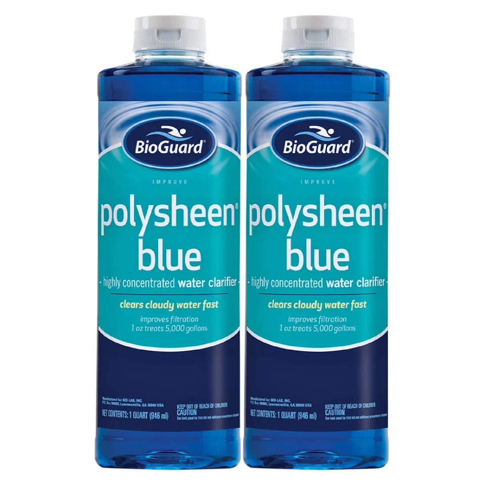 BioGuard Polysheen Blue Highly Concentrated Water Clarifier 1 Qt 23721BIO 2 Pk gallery