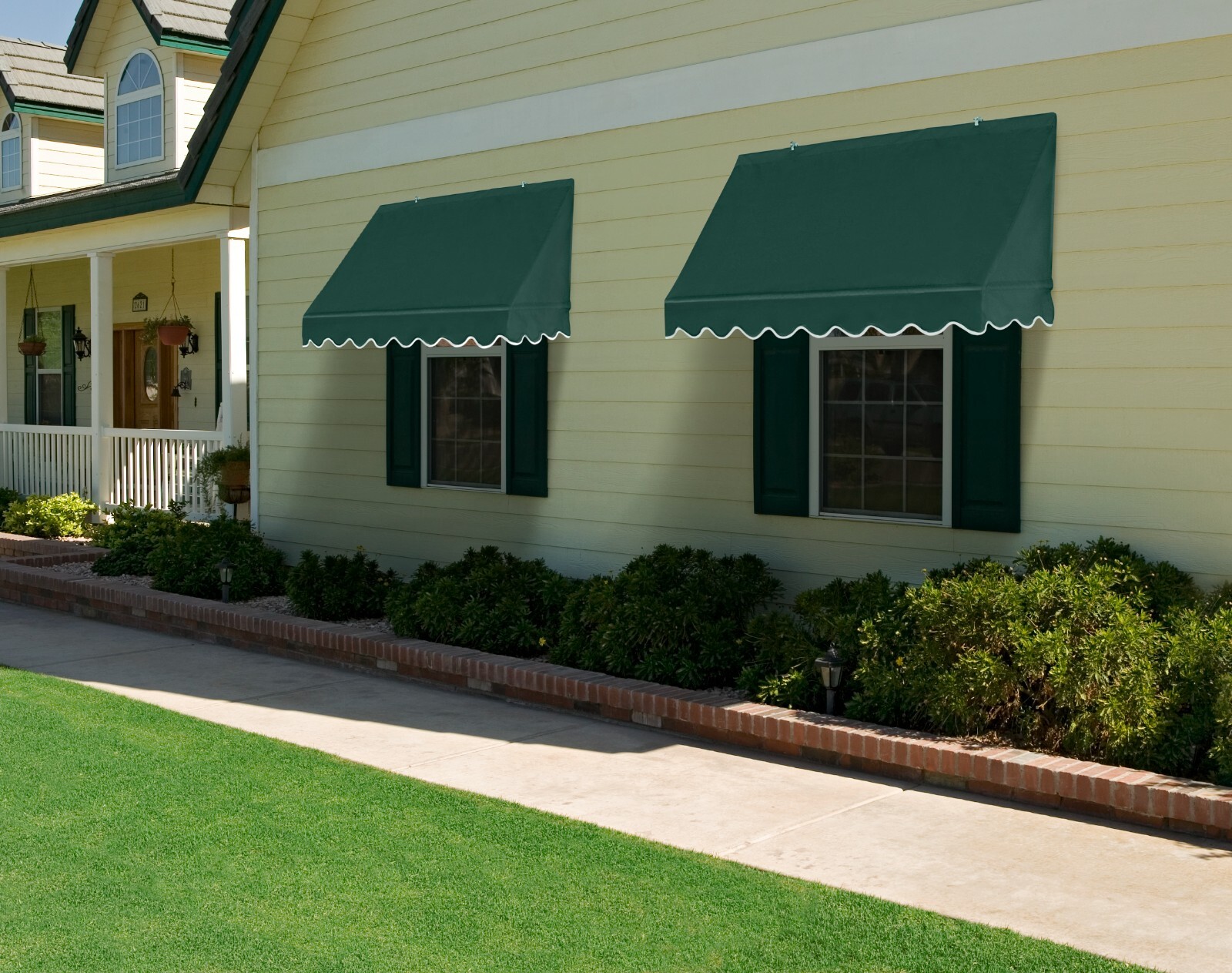Awnings in a Box Traditional Manually Retractable Door/Wind Awning Easy Install gallery