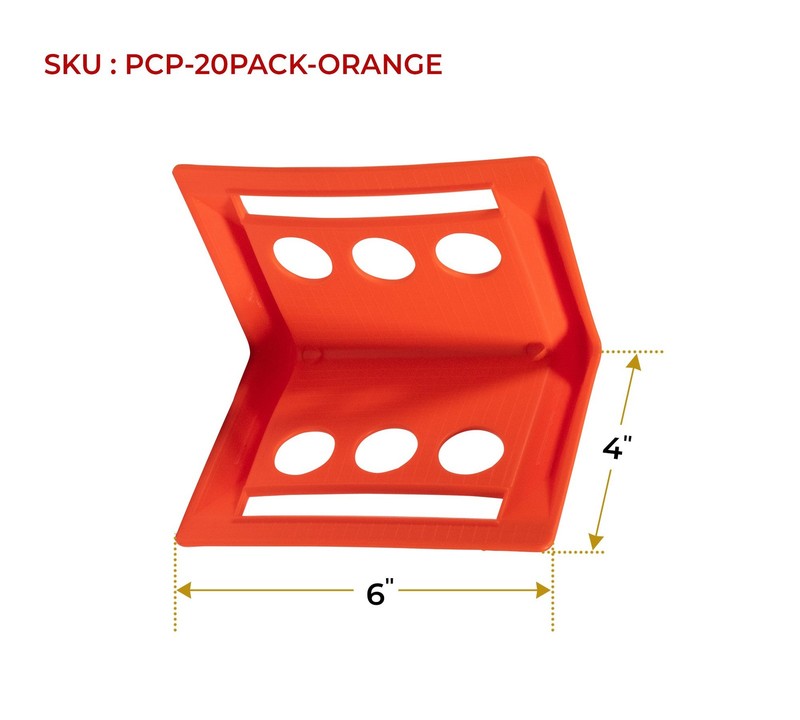 40Pcs Orange 4"x6" Flatbed Corner Edge Protectors w/ Carrying Case for Straps gallery