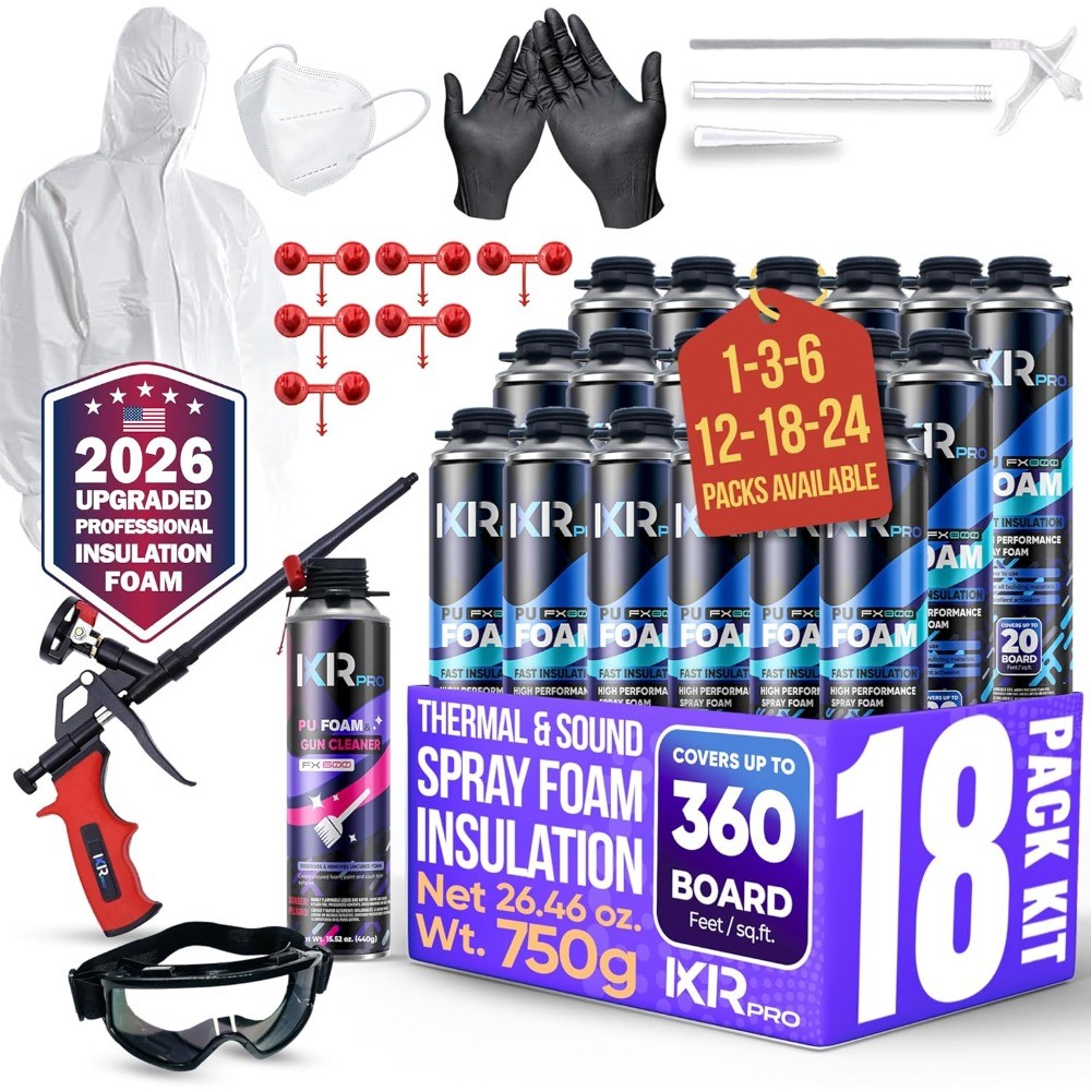 ixirpro spray foam insulation kit (18 pieces - 26.46 oz) expansion sealant gallery
