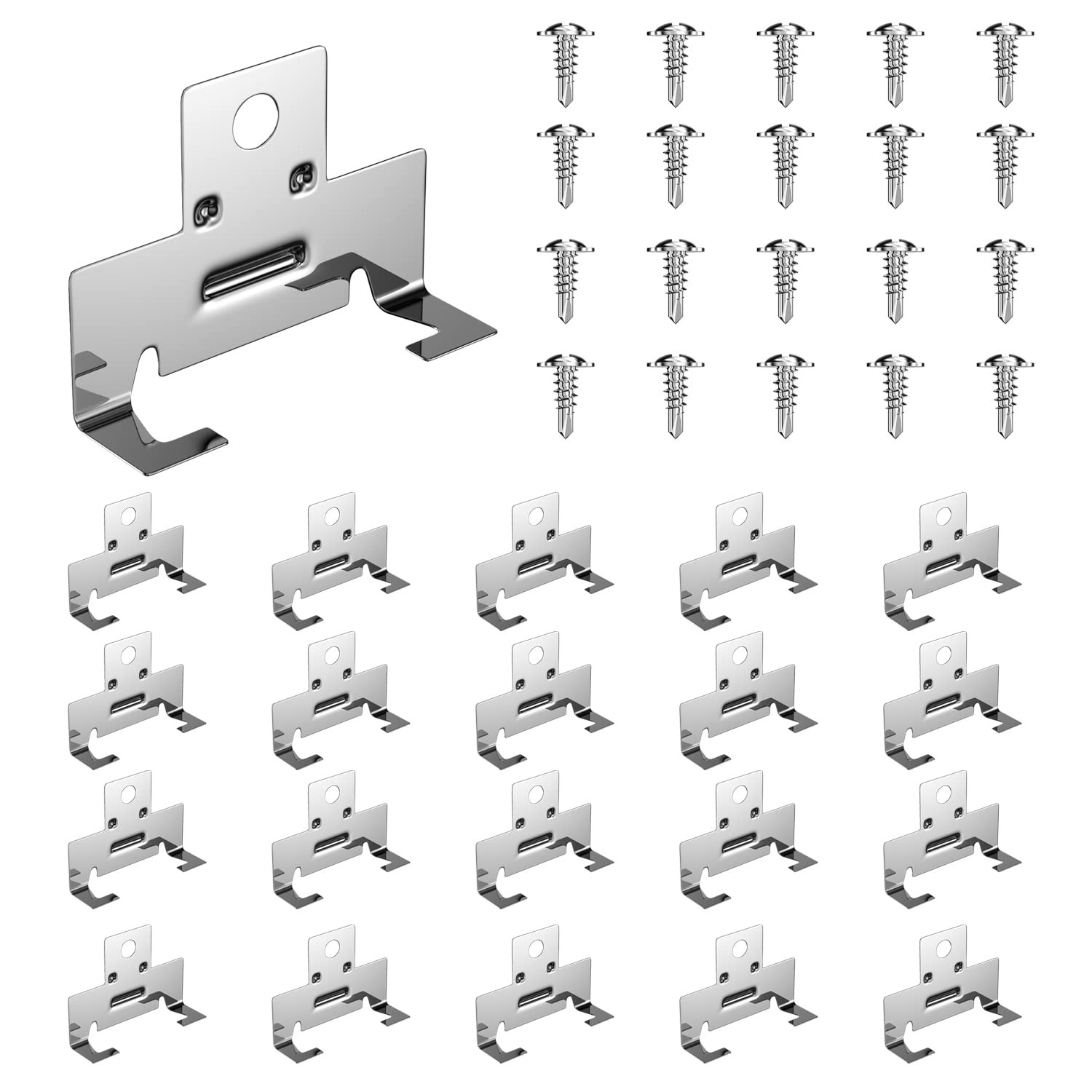 20 Pack Recessed Light Clips for Retrofitting, Torsion Spring Use, Fits 5-6" Can gallery