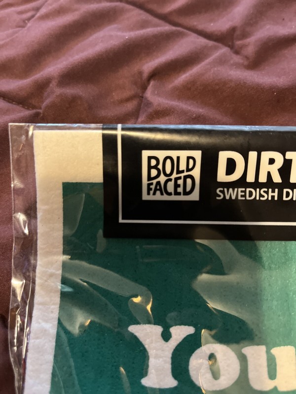 Bold Faced Dirty Work Compostable Washcloth. New Compostable Modern English Q9 gallery