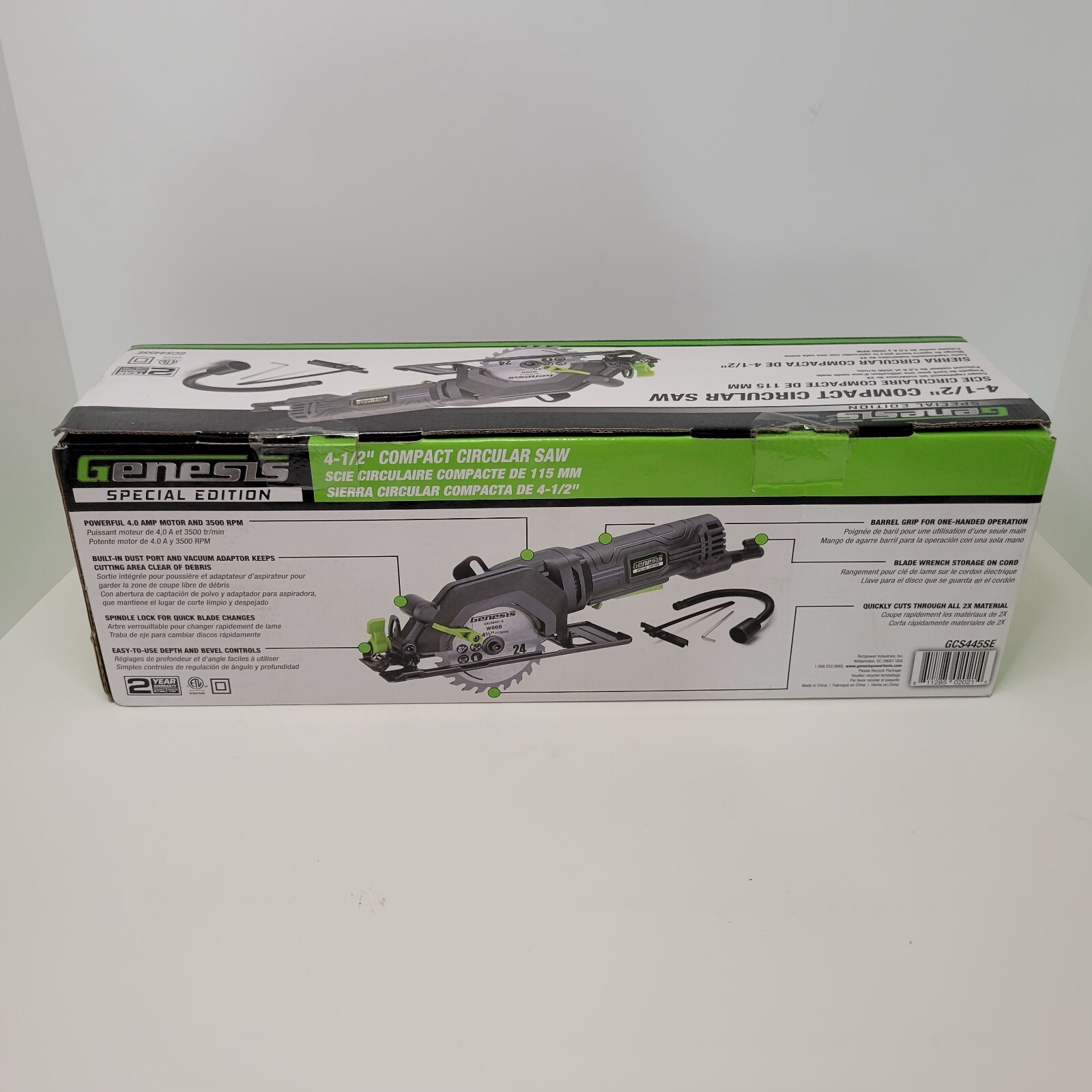 4-1/2 inch Compact Circular Saw with 24T Blade Rip Guide Vacuum Adapter & Wrench gallery